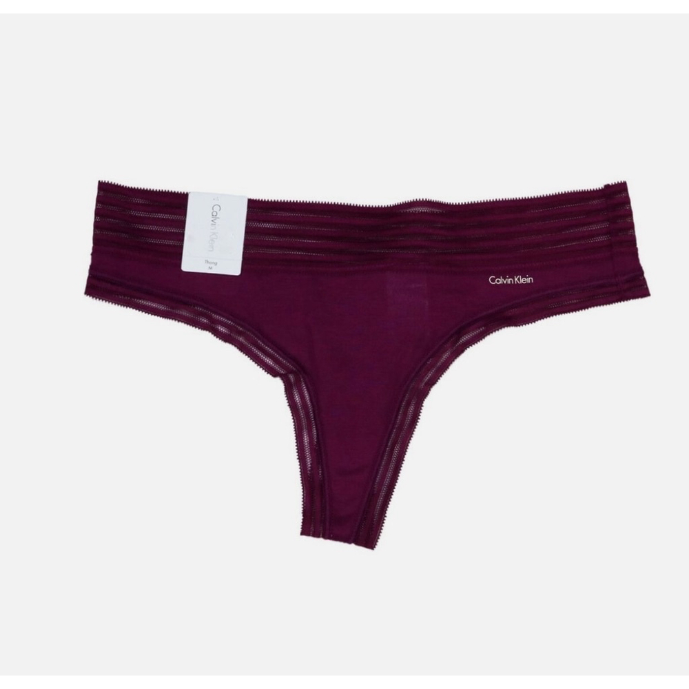 Women's‎ Calvin Klein Underwear Thong Purple Burgandy